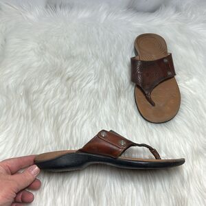 Dr. Andrew Weil Orthotic Hope Brown Leather Sandals Sz 7
